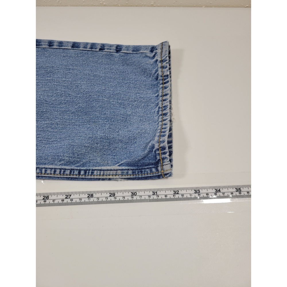 American Eagle Jeans Mens 34x32 Light Wash Good Original Straight Distressed - Picture 8 of 9
